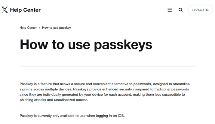 眉县苹果维修店铺分享iOS用户如何通过通行密钥(Passkey)登录 